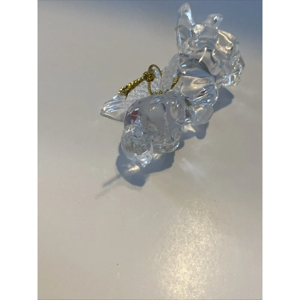 Acrylic Clear Birthstone Angel Hanging Ornament Christmas JUNE PEARL Holiday